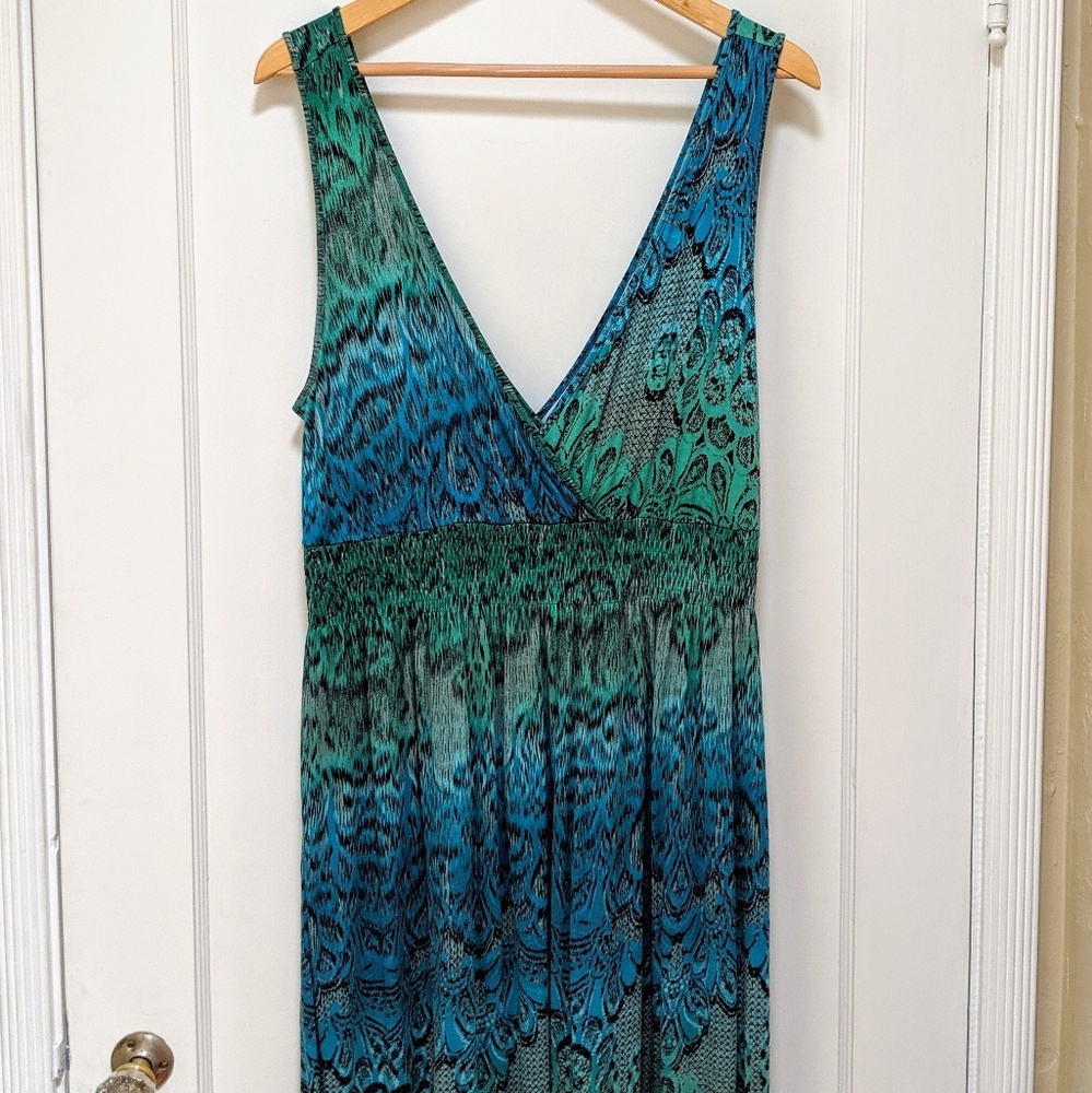 A.N.A Printed sleeveless maxi dress